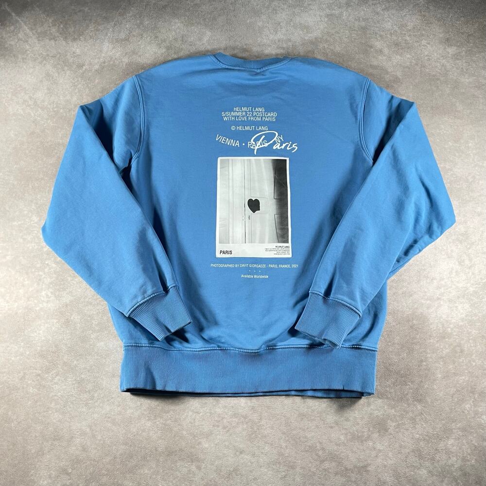 Helmut Lang Men's Paris Postcard Terry Medium Sweatshirt - Picture 2 of 9